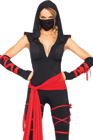 Women's 4 Pc Deadly Ninja Costume