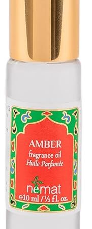 Amber Perfume Oil Roll-On - Alcohol Free Perfumes for Women and Men by Nemat Fragrances, 10 ml / 033 fl Oz, Package may vary