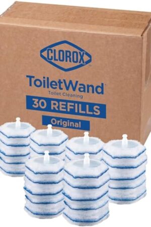 CLOROX ToiletWand Toilet Cleaning Refills, Disinfecting Scrubbing Pads, 30 Count (Pack May Vary)