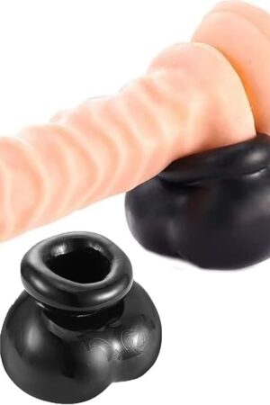 BDSM Testicle Toys Male Chastity Male Sex Toy, Soft Silicone Penis Sleeve Sex Bondage Restraints Cock Ring Men Sex Toy, Penis Ring Extender Testicles Stretcher Trainer Adult Sex Toys for Couples Men