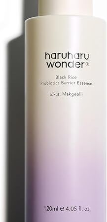 haruharu Wonder Black Rice Probiotics Barrier Essence 405 fl oz, Essence Toner to Strengthen Skin Barrier with Ceramides, Fermented Ingredients, Milky Essence, Moisturizing, Plumping