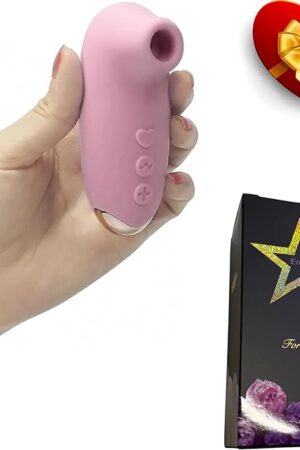 Clit Sucking Vibrator Air-Pulse Clitoris Stimulator Non-Contact Clitoral Pressure-Wave Technology Waterproof Rechargeable Woman Vibrator Sex Toy for Women Couples Valentine's Day Gift (Rose)