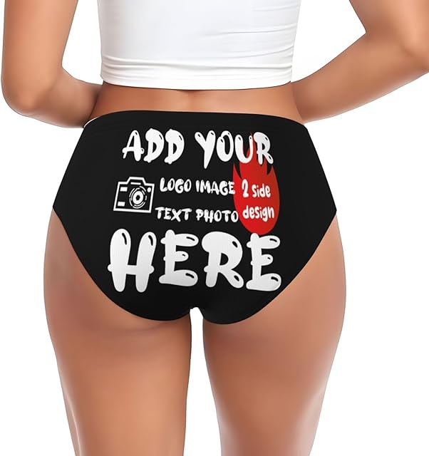 Custom Panties for women Custom Sexy Funny Underwear Personalized Briefs with Photo Personalized Gift for Birthday