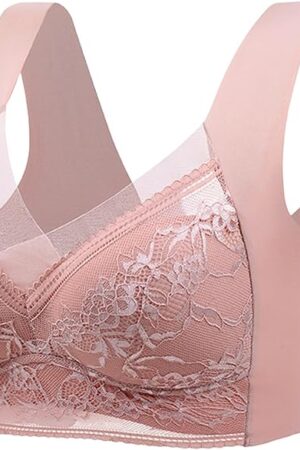 Women Lace Lingerie Set Sexy Underwire Push Up Bra Plus Size Seamless Comfortable Anti-Sagging Gathered Sports Bras