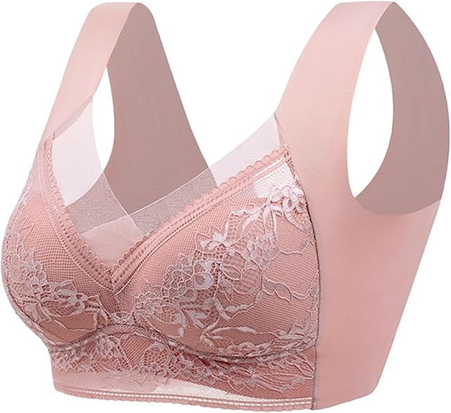 Women Lace Lingerie Set Sexy Underwire Push Up Bra Plus Size Seamless Comfortable Anti-Sagging Gathered Sports Bras