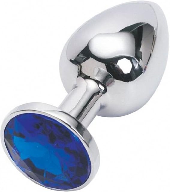Fetish Deluxe Small Anal Plug Butt Super Quality Stainless Steel Ass Plugs Jewelry Kinkys Sex Love Games Bdsms Toys Personal Massager for Women Lover Good Valentine 'S/Birthday Gift (Dark Blue)