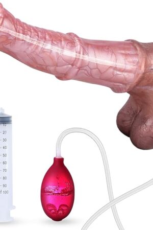 Horse Suqirting Dildo Sex Toys for Women, 9 Inch Realiatic Soft Ejucalating Cumming Dildo Ejaculating Toy with Suction Cup, Huge Thick Anal Dildos G-Spot Stimulator Silicone Women Sex Toy