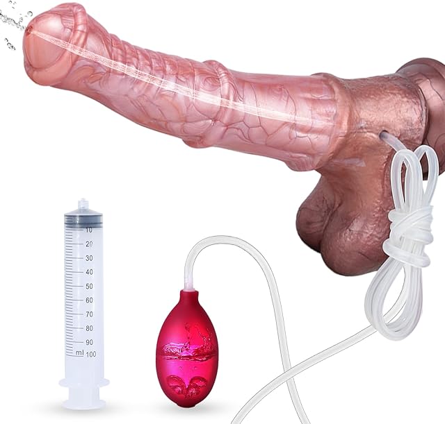 Horse Suqirting Dildo Sex Toys for Women, 9 Inch Realiatic Soft Ejucalating Cumming Dildo Ejaculating Toy with Suction Cup, Huge Thick Anal Dildos G-Spot Stimulator Silicone Women Sex Toy
