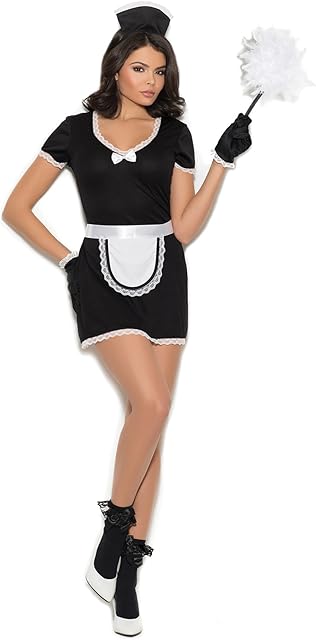 Womens Plus Size Sexy French Maid Halloween Roleplay Costume