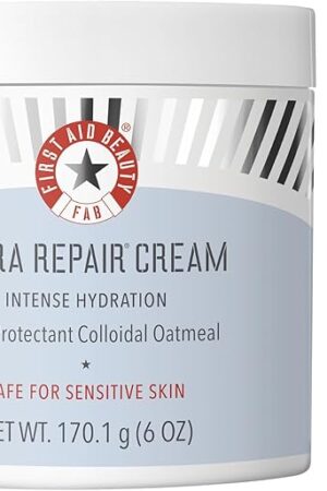 First Aid Beauty - Ultra Repair Cream, Intense Hydration Whipped Colloidal Oatmeal, Clinically Proven to Strengthen Skin Barrier in 7 Days & Helps Relieve Eczema, Luxury Moisturizer, 6 oz + Bonus, 2ct