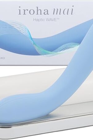iroha mai RURI, Produced by Kiko Mizuhara, Haptic Wave Resonating Sound Vibrator for Women, Soft Touch Silicone Waterproof Rechargeable Vibrator, Blue