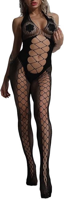 Fishing net Lingerie for Women Sexy Lace Babydoll Bodysuit Lingerie for Women