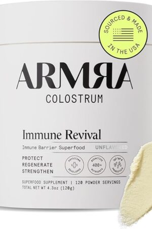 ARMRA Colostrum? Powder | Unflavored | Gut Health & Bloating | Skin & Hair | Immunity | Keto, Gluten & Fat-Free | 120 Servings