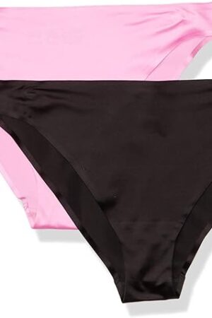 Women's No-Show Seamless Panty 2-Packs, BLACK HUE/LIGHT VIOLET V2, XX-Large