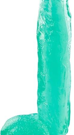 12Inch Huge Green Jelly Dildo, Lifelike Big Dildo Flexible Clear Dildo with Suction Cup Adult Sex Toy for Women