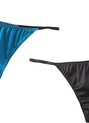 Womens Silk Panties Thong Sexy G String Thongs T Back Silk Bikini Underwear