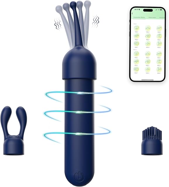Bullet Vibrators for Women, Mini Vibrator Comes with 3 Different Silicone Heads, IPX7 Waterproof, USB Rechargeable - Zewxz Personal Massager with 10 Vibration Settings
