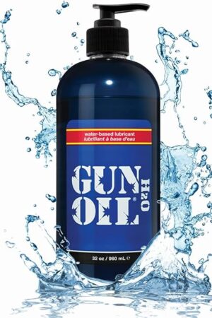 Gun Oil Water Based Lube 32 Ounce Premium Personal Lubricant, Long Lasting Non Staining Condom Compatible Toy Safe PH Balanced Hypoallergenic Paraben Free Intimate Lubes for Women Men & Couples