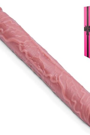 10.8 * 1.4 Inch Double Sided Headed Dildo for G-Spot, 11" Ultra Realistic Double Ended Dildo Large Sex Toy for Women Lesbian Gay, Soft Liquid Silicone Long Anal Dildos Shower Penis with Veins Glans