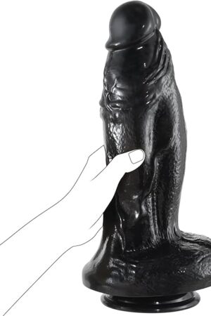 332" Diameter Huge Thick Dildo,13 inch Realistic Black Dildo for G-spot Stimulation Orgasm,with Strong Suction Cup for Hands-Free,Big Giant Penis Adult Sex Toy for Couple Men Women Gay Anal Play