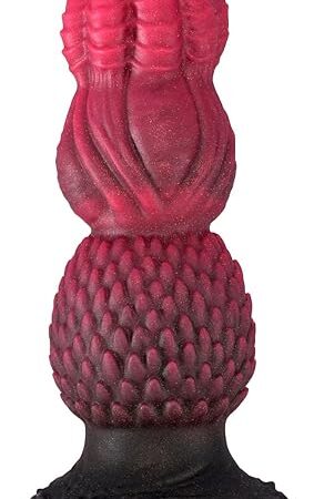 34" Diameter Huge Thick Dildo,114 in Monster Fantasy 3 Knots Dildo, Rose Red Anal Beads Prostate Adult Sex Toys for G Spot Gay Men Women with Suction Cup