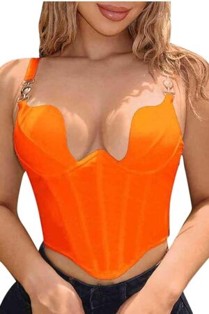 Corset Tops for Women Sexy Boned Overbust Bustier Bra Push Up Lingerie Bodyshaper Going Out Crop Top Party Clubwear