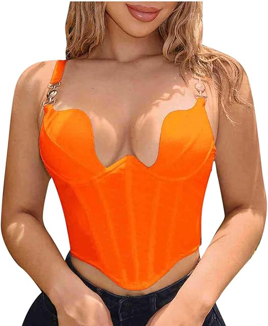 Corset Tops for Women Sexy Boned Overbust Bustier Bra Push Up Lingerie Bodyshaper Going Out Crop Top Party Clubwear