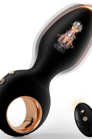 Anal Plug Sex Toys Vibrator,Vibrating Butt Plug Silicone Anal Toys Butt Plug Training Kit with Remote Control 10 Frequency Vibration, Vibrating Anal Plug and Prostate Massager