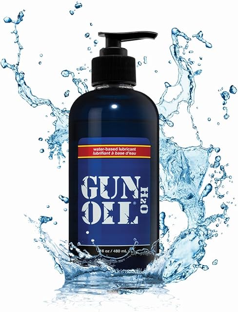 Gun Oil Water Based Lube 16 Ounce Premium Personal Lubricant, Long Lasting Non Staining Toy Safe Paraben Free Intimate Lubes for Women Men & Couples