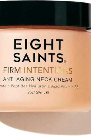 Eight Saints Firm Intentions Anti Aging Neck Cream, Natural & Organic, For Firming Skin and Reducing Wrinkles, 2 Ounces