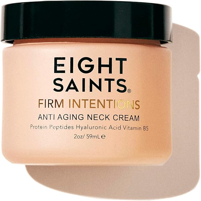 Eight Saints Firm Intentions Anti Aging Neck Cream, Natural & Organic, For Firming Skin and Reducing Wrinkles, 2 Ounces