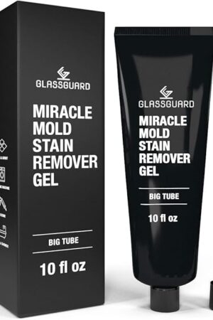 Glassguard Miracle Mold Stain Cleaner Gel for Hard Stains ? Mold Cleaning Gel for Grouts, Ceramic, Glass, Silicone, Caulk & More ? Washing Machine Cleaner Front Loader (300 ml / 10 oz)