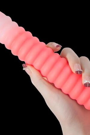 7.3 Inch Pink Fantasy Realistic Dildo,Premium Liquid Silicone Colorful Glowing Penis Toy for Vaginal and Anal Sex,Colorful Flexible G Spot Clitoral Vagina Anal Toy for Women Men Couples.
