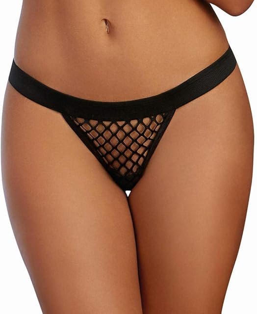 Women's Fishnet G-String with Wide Elastic Waistband