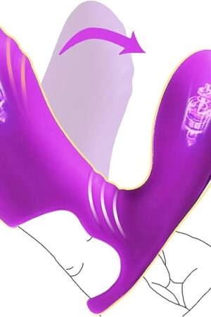 Dual Motors Finger Sex Toy with G spot Clitoris Vibrator, Couples Women Adult Sex Toys, Vibrating Mini G spot Clitoral Nipple Couple Vibrator Stimulator, Female Vibrators for Woman Her Game Pleasure
