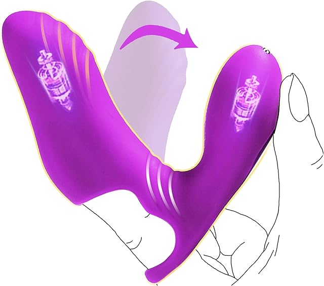 Dual Motors Finger Sex Toy with G spot Clitoris Vibrator, Couples Women Adult Sex Toys, Vibrating Mini G spot Clitoral Nipple Couple Vibrator Stimulator, Female Vibrators for Woman Her Game Pleasure