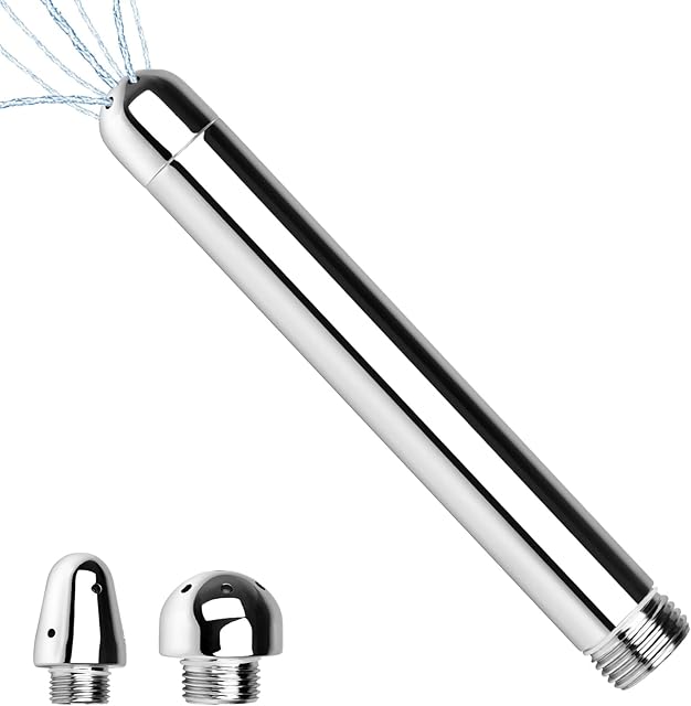 FST Metal Sex Doll Cleaner with 3 Replaceable Heads Bathroom Handheld Male Masturbator Washer Multi Spray Hole Adult Toys Cleaning Adapted to Shower Ports