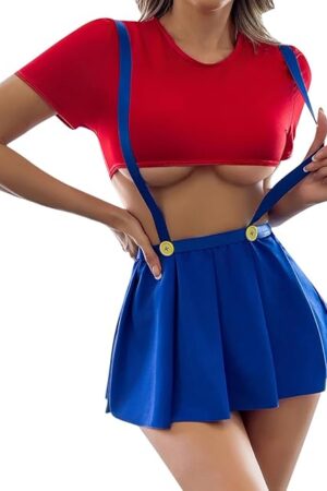 Women's Party Uniform Lingerie Sexy Schoolgirl Teddy Babydoll Sleepwear Nighty Chemsie