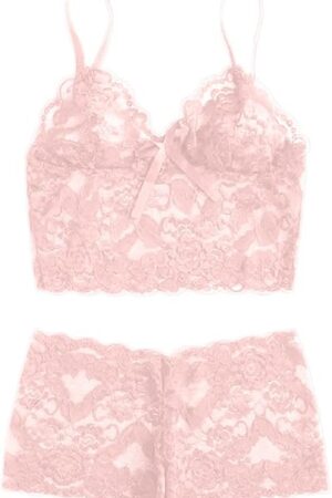 Women's Lingerie Camisoles & Tanks Sexy Lace Camisole Shorts Set Pajamas Sets 2 Piece Exotic Lingerie Set Soft