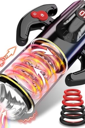 Automatic Sucking Male Masturbator Cup - 9 Thrusting Rotating Modes Male Sex Toys, 9 Suction Blowjob Toy Penis Pump with Sex Audio & LCD Screen, Penis Pocket Pussy Male Stroker Adult Sex Toys for Men