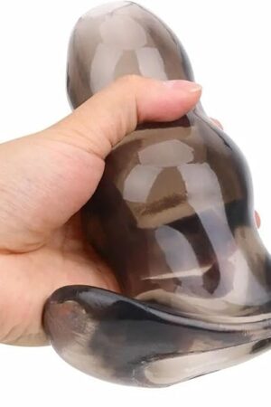 5 Size Hollow Anal Plug with Bung Transparency Prostate Massager Butt Plug Sex Toys for Woman Men Anal Dilator (Color : XX-Large)