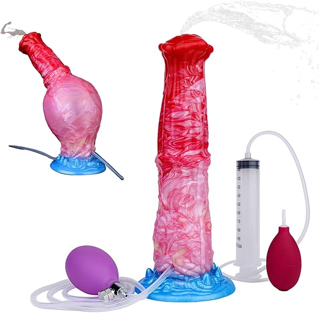 Horse Dildo Penis Vibrator Female Adult Erotica G Spot Anal Stimulator with Powerful Suction Cups Large Anal Play Plug Couple Gay Adult Sex Toys and Games (Pink)