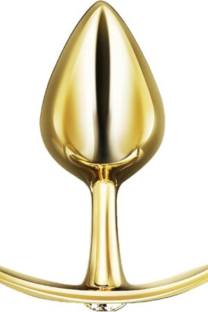 Anal Butt Plug, 3 Sizes Metal Anal Trainer from Beginners to Advanced Player with Crystal Diamonds and Flared Base, Comfortable for Long-Term Wear, Adult Sex Toys for Men Women (M)