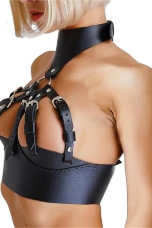 Women Sexy Vest Caged Chest Harness Belt Body Harness Bdsm Bondage Corset Belt Leather Lingerie Gothic Clothing Accessorie