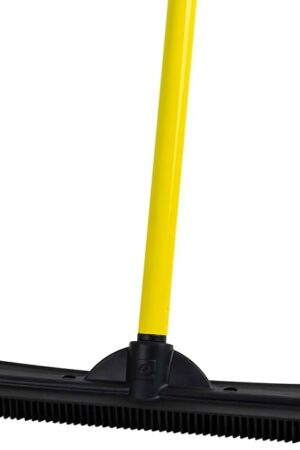 FURemover Original Pet Hair Rubber Broom with Squeegee, with 58" Telescopic Handle for Carpet, Tile and Hardwood