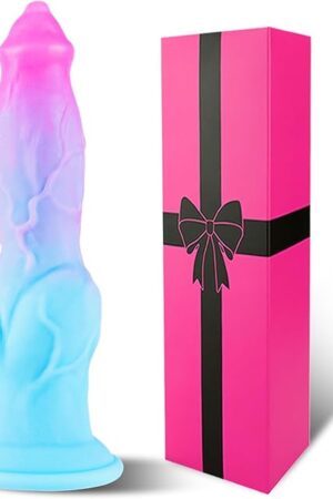 8 Inch Silicone Fantasy Dog Knot Dildo with Suction Cup, Monster Horse Alien Dildo Thick Penis for G-Spot & Prostate Massage, 7" Knotted Wolf Dildos Anal Butt Plug Sex Toy for Men Women Gay Beginners