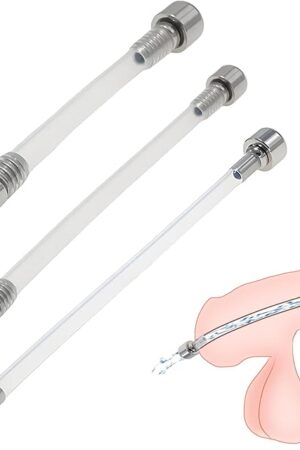 3 Pcs Urethra Trainer Set Chastity Lock Accessories Chastity Device Sex Toy Sound Urethral Plug Urethral Toy Urethral Masturbation Stick Catheter Sound Penis Plug Male Urethra Stimulation