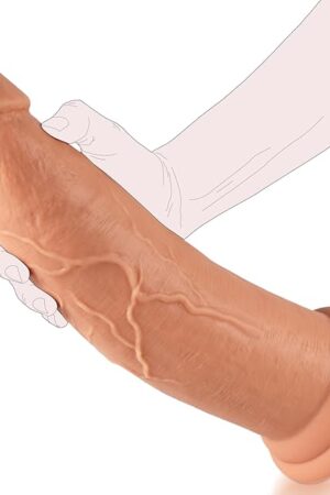 293'' Diameter Huge Thick Dildo with No Balls, 12 Inch Realistic XL Giant Dildo with Tapered Curve & Small Glan, Dual Density Silicone Large Anal Dildos for G-spot Anal Stimulation