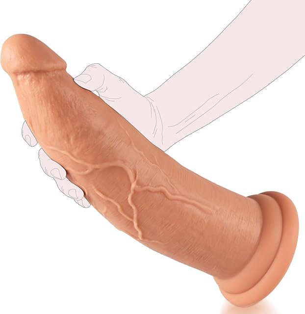 293'' Diameter Huge Thick Dildo with No Balls, 12 Inch Realistic XL Giant Dildo with Tapered Curve & Small Glan, Dual Density Silicone Large Anal Dildos for G-spot Anal Stimulation