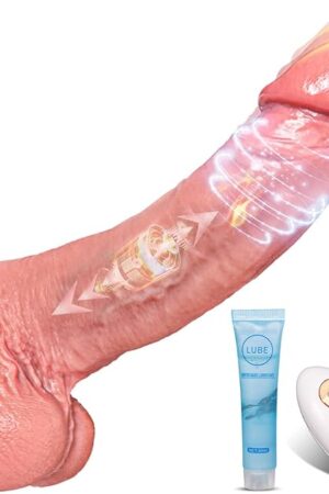 95" Thrusting Dildo Vibrator Sex Toys - 4 in 1 Realistic Rotating Dildos with 10 Vibrating & 10 Thrusting & 360? Swing & Heating Modes, Strong Suction Cup Silicone Dildos, Adult Toys for Women Men